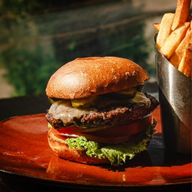 Akaushi Beef Cheeseburger.