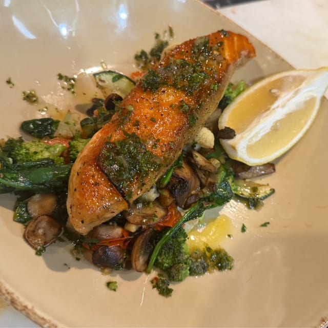 Salmon and Veggies.