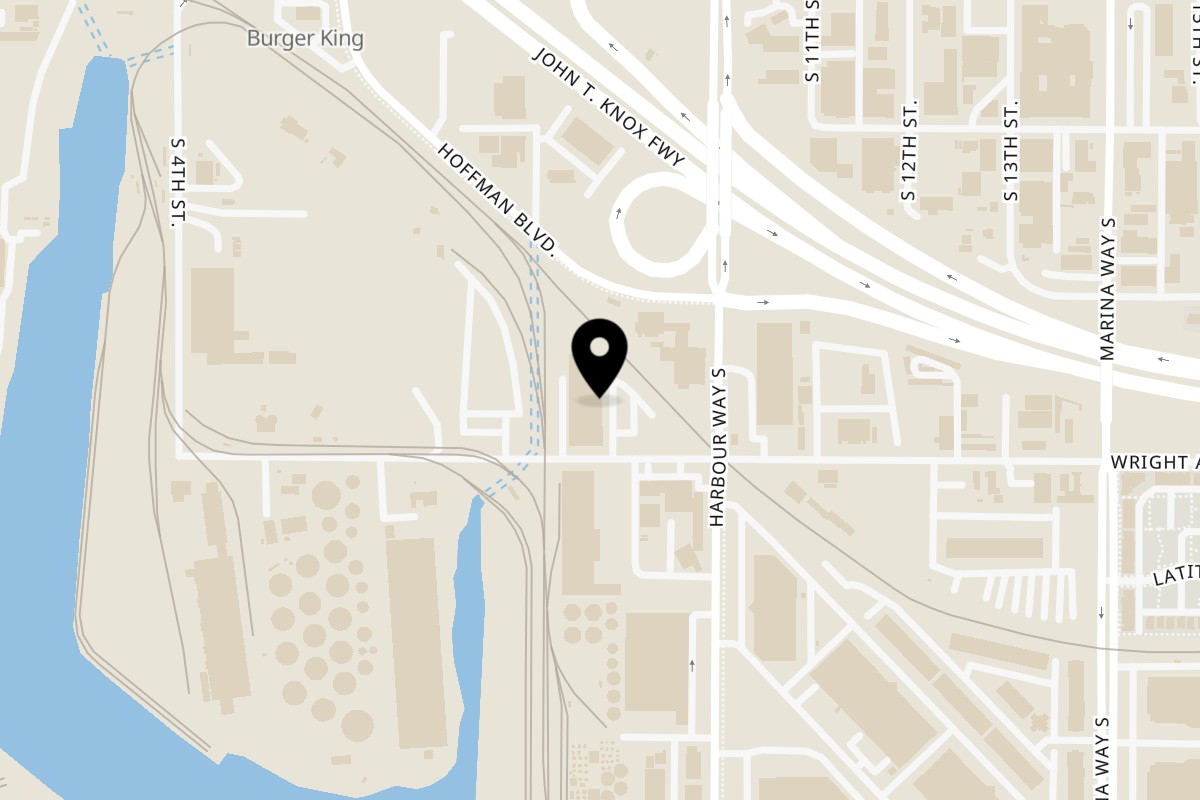 Map showing the location of Golden Gate Bistro Richmond on 803 Wright Ave #101 in Richmond